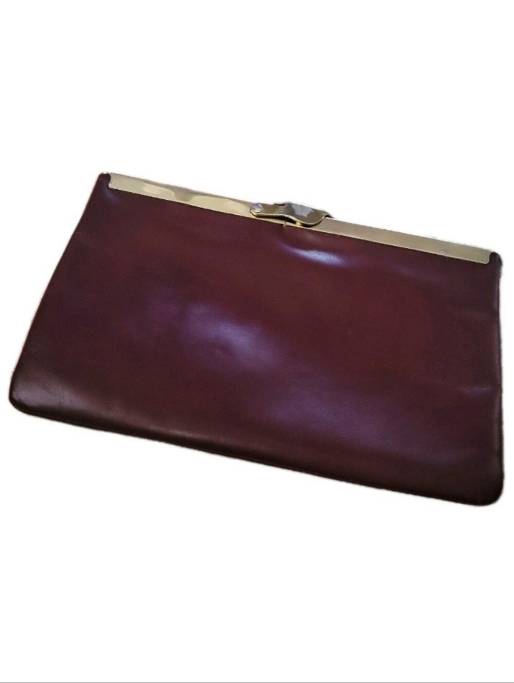 Vintage MCM Etra Oxblood Leather Cutch Evening Bag ~ Chain Strap